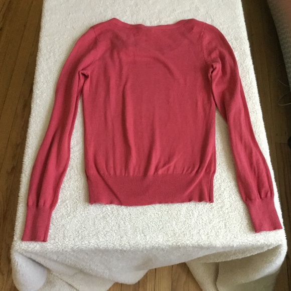 Vintage GAP Scoop Neck Sweater with Bow Tie Accent Collar Pink - Sz Small - Picture 4 of 6